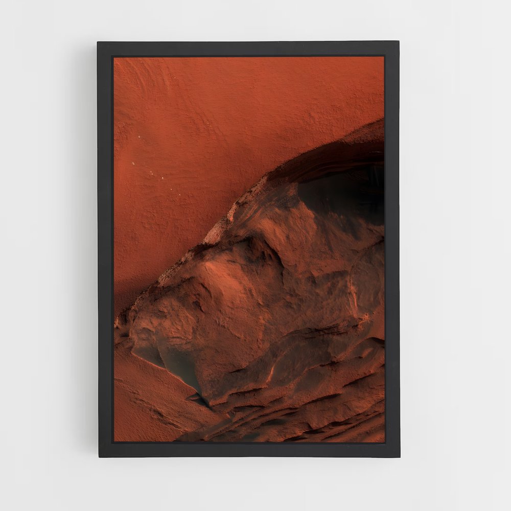 Poster Le Cratère Rouge – affiche Système solaire (vue 2)